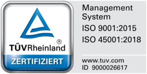 ISO 9001 Zertifizierung - TÜV-Zertifikat